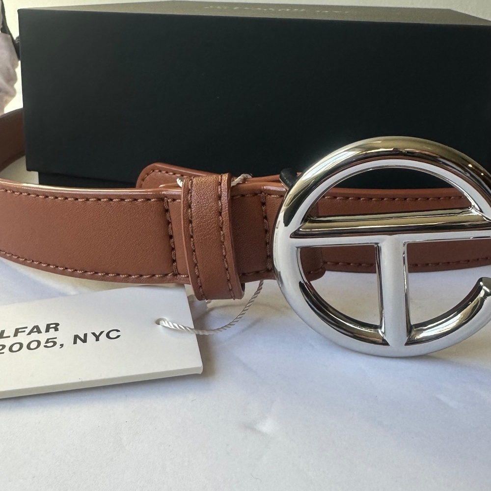 New TELFAR LOGO BELT TAN SMALL w/ Tag * NEW SEALED BOX
